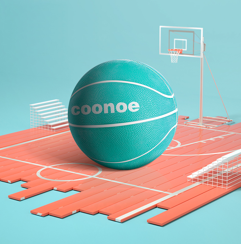 coonoe, 7″ Mini Rubber Youth Play ball Kids Basketball For Indoor Or